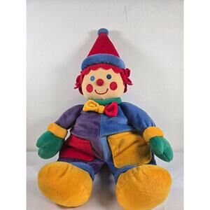 Vintage Gymboree Gymbo 20" Color Block Clown Plush Doll